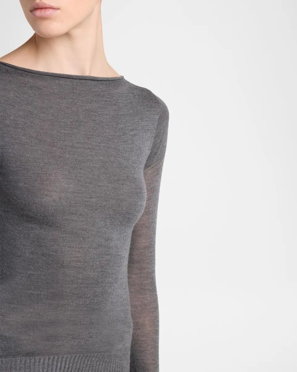 Giorgio Armani Cashmere Semi-Sheer Sweater | Thumbnail 5