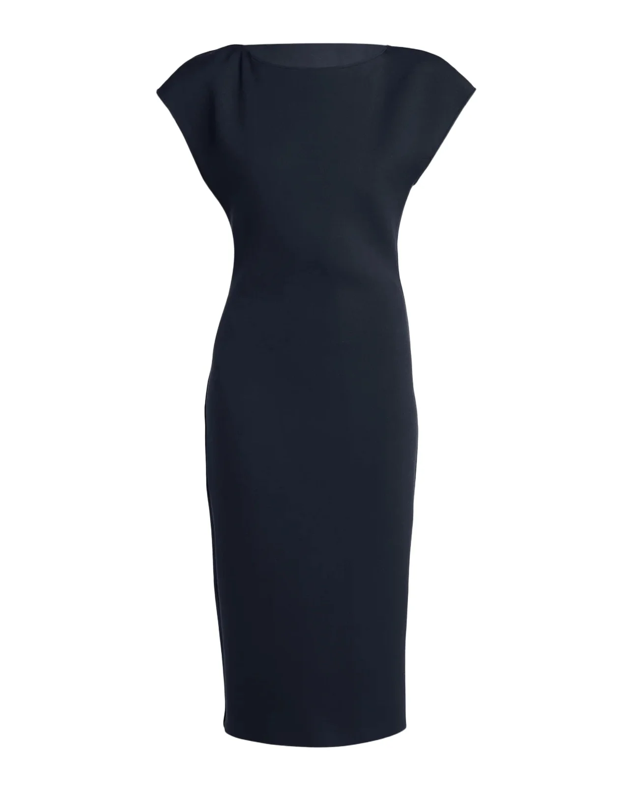 Cap-Sleeve Draped Satin Midi Dress Cap-Sleeve Draped Satin Midi Dress