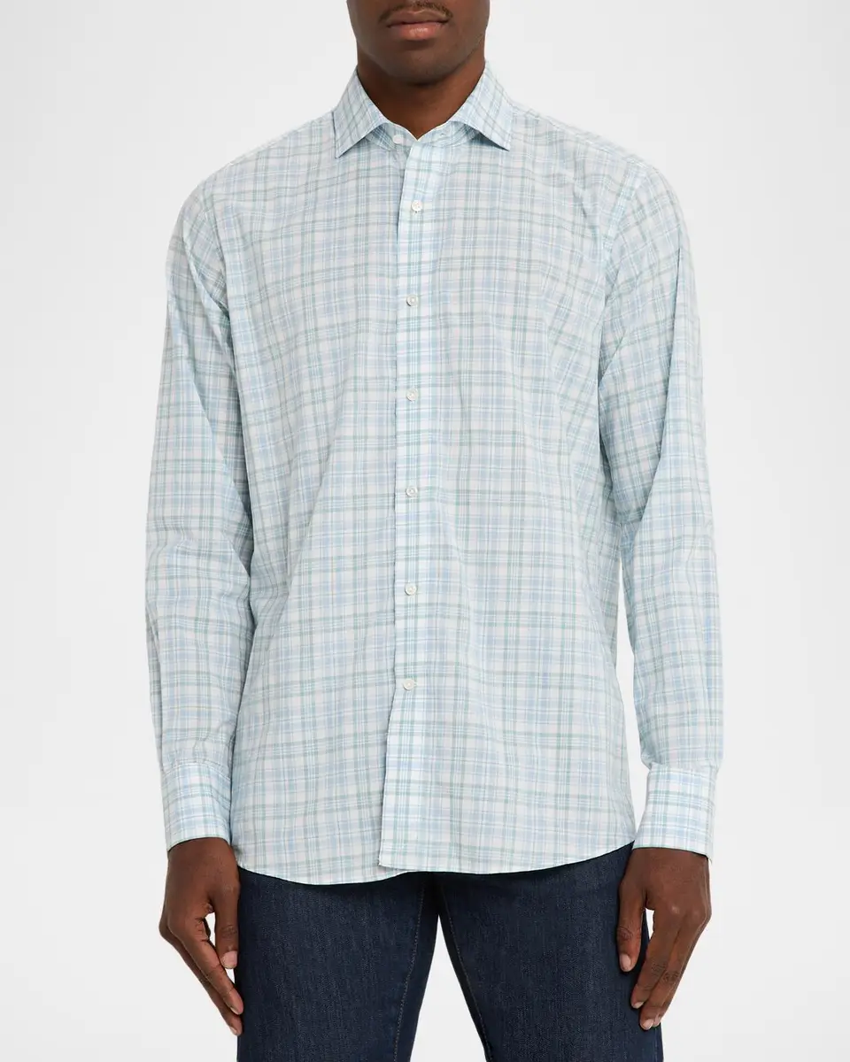 Peter Millar Men's Crown Plaid Cotton Sport Shirt | Thumbnail 4 Peter Millar Men's Crown Plaid Cotton Sport Shirt | Thumbnail 4