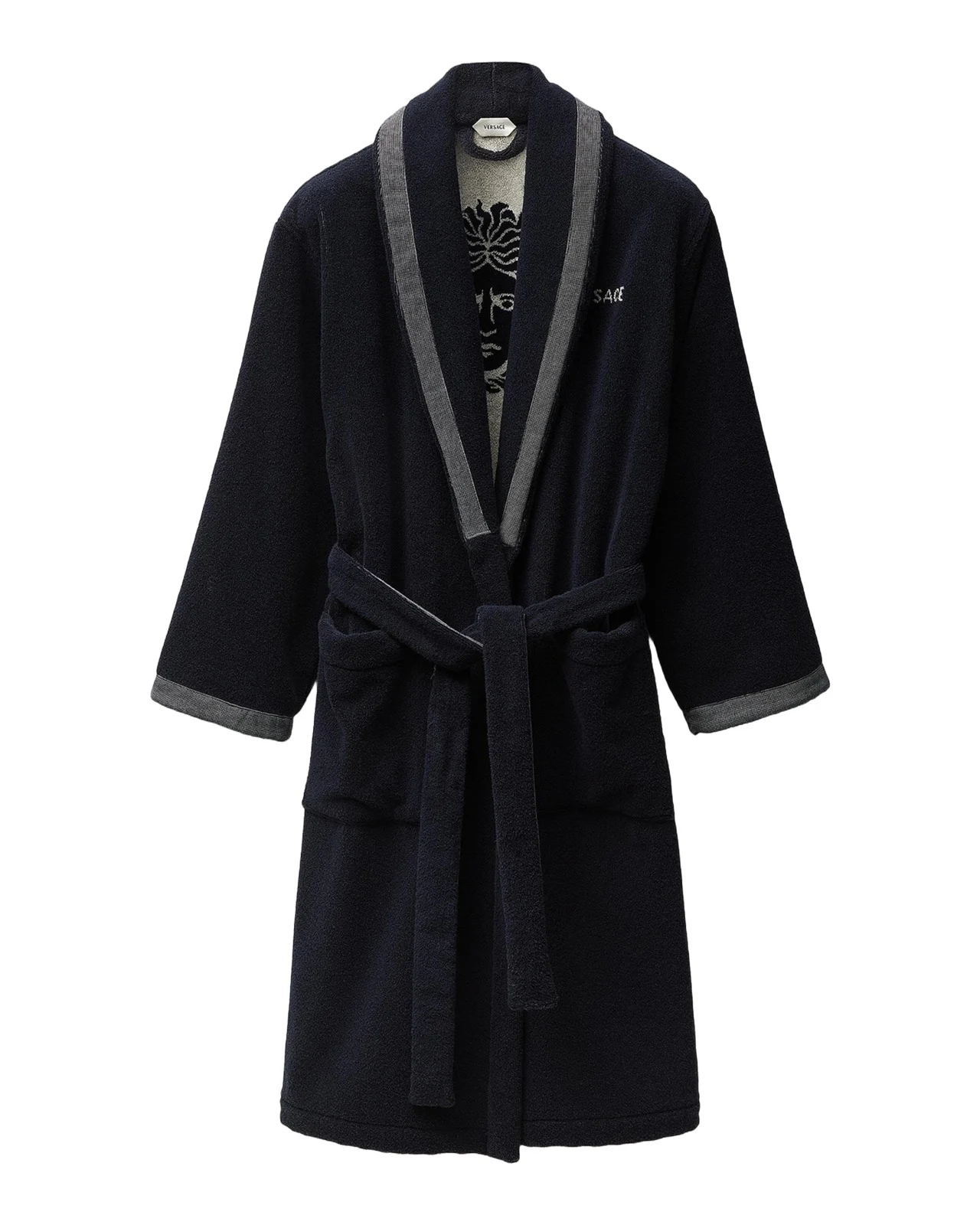 Men's Medusa Jacquard Terry Bathrobe Men's Medusa Jacquard Terry Bathrobe