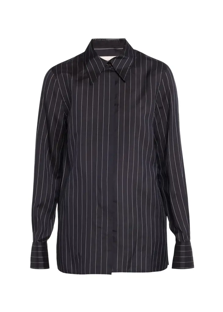 Lafayette 148 New York Pinstripe Button-Front Blouse | Image 1 Lafayette 148 New York Pinstripe Button-Front Blouse | Image 1