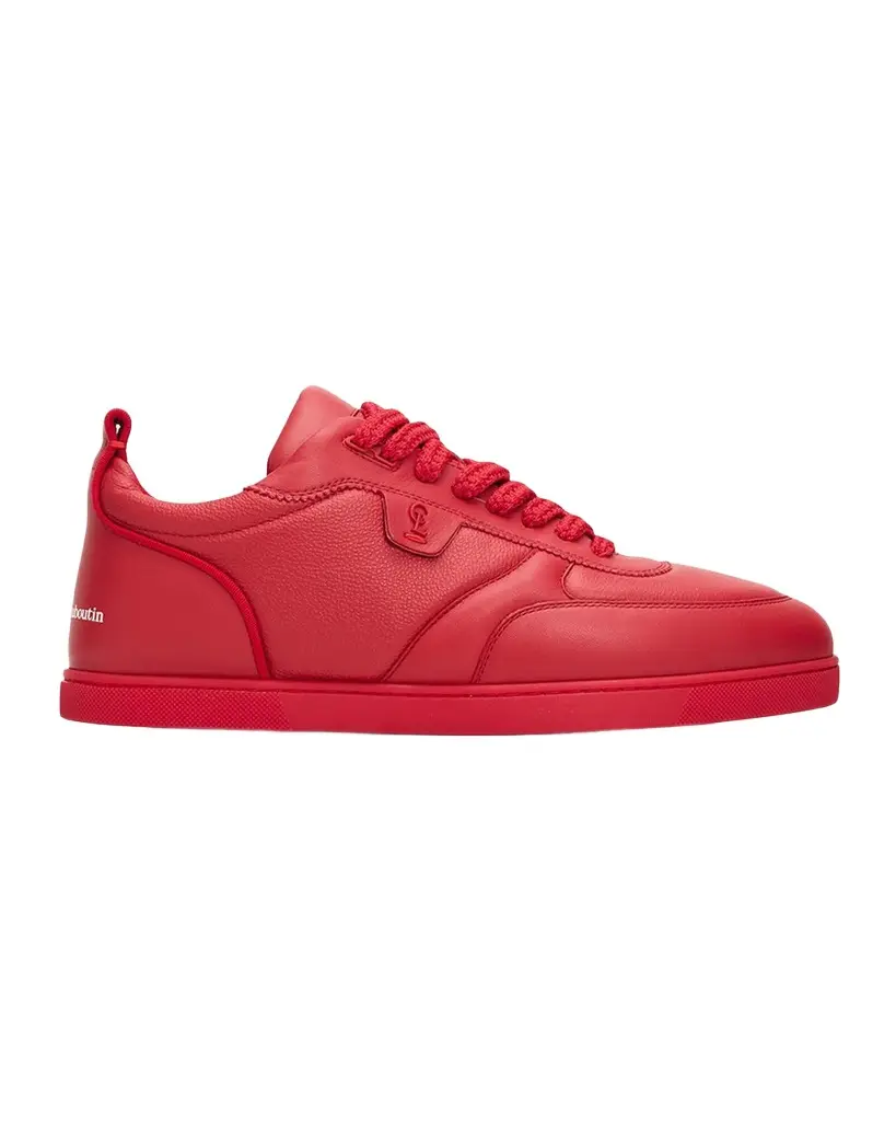 Christian Louboutin Men's Sk Vi Flat Calf Leather Low-Top Sneakers | Image 1 Christian Louboutin Men's Sk Vi Flat Calf Leather Low-Top Sneakers | Image 1
