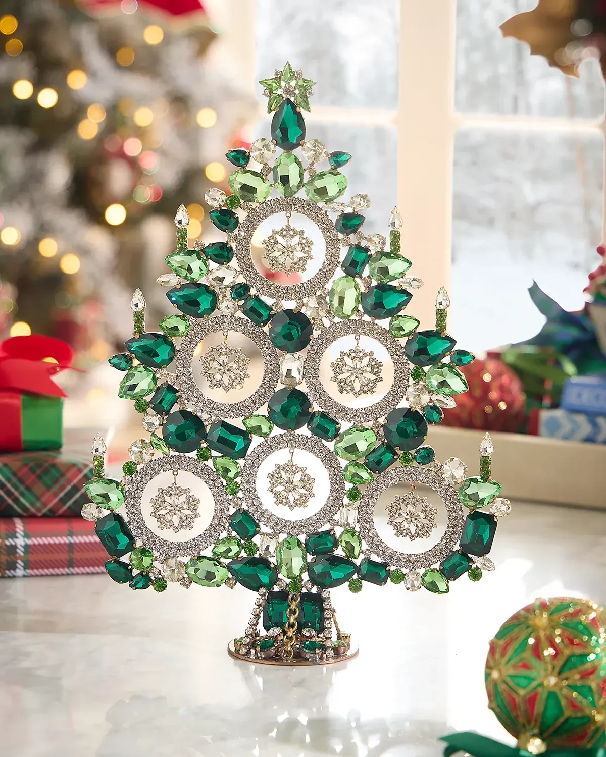 Exclusive Crystal Snowflakes Christmas Tree Decoration