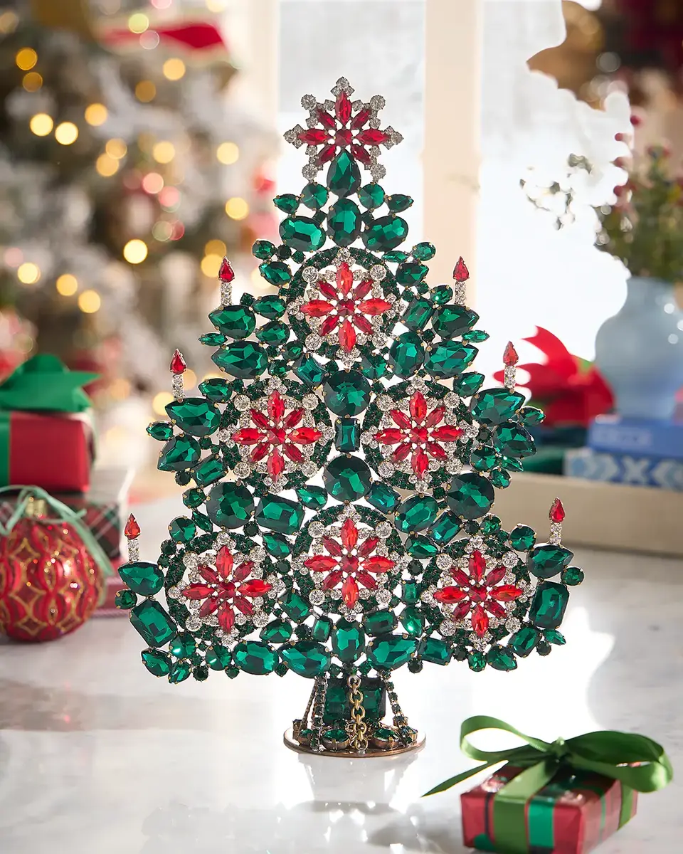 Neiman Marcus Opulent Crystal Christmas Tree Decoration | Image 1 Neiman Marcus Opulent Crystal Christmas Tree Decoration | Image 1