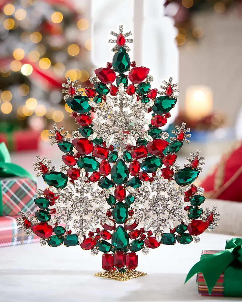 Exclusive Winter Wonderland Crystal Christmas Tree Decoration | Image 1 Exclusive Winter Wonderland Crystal Christmas Tree Decoration | Image 1