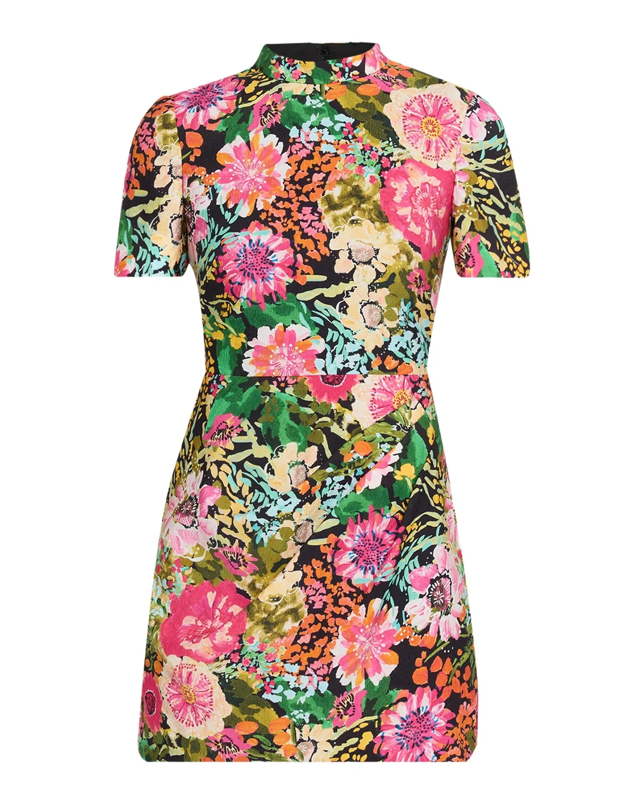 Draped Floral Mini Dress Draped Floral Mini Dress