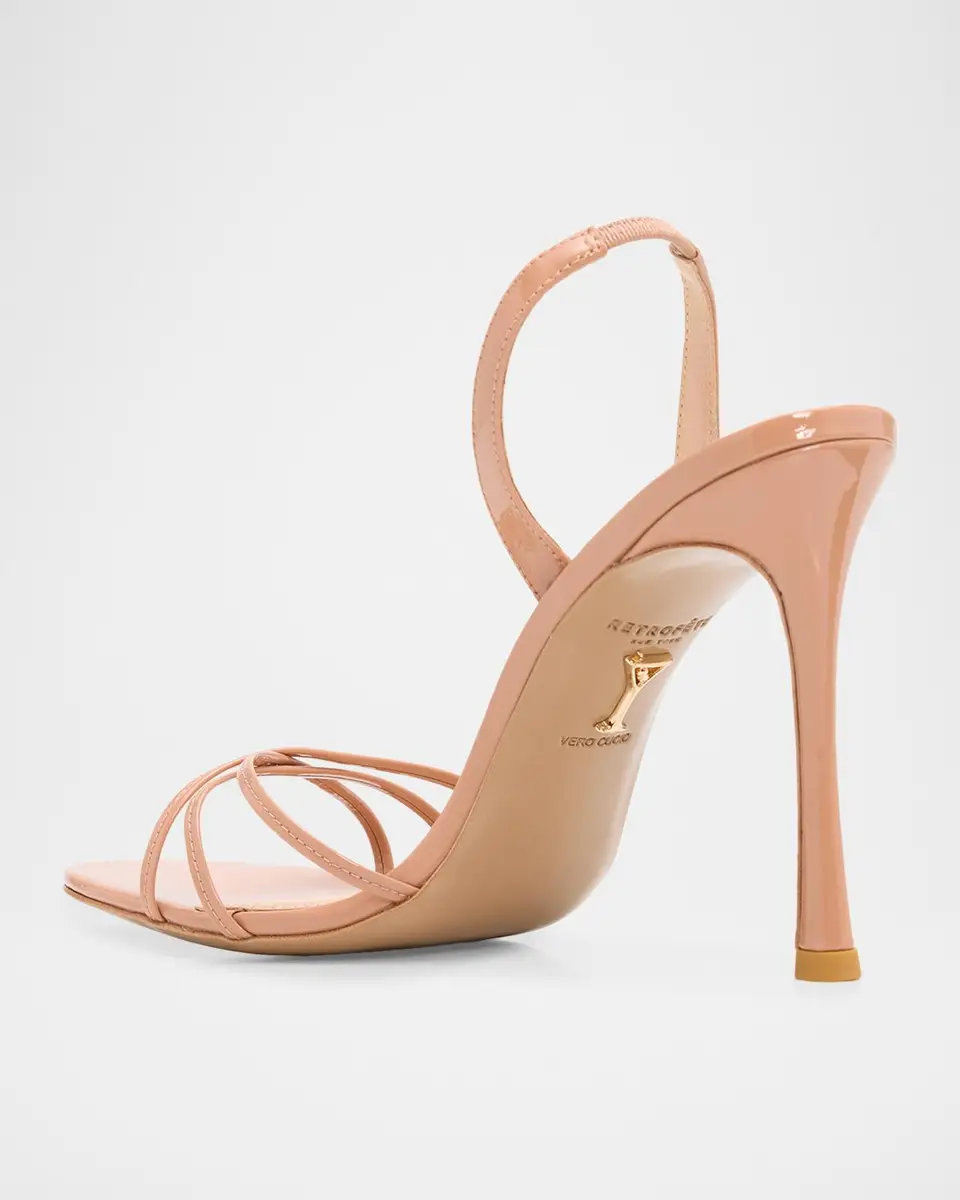 Retrofête Anabel 105MM Leather Slingback Sandals | Thumbnail 4
