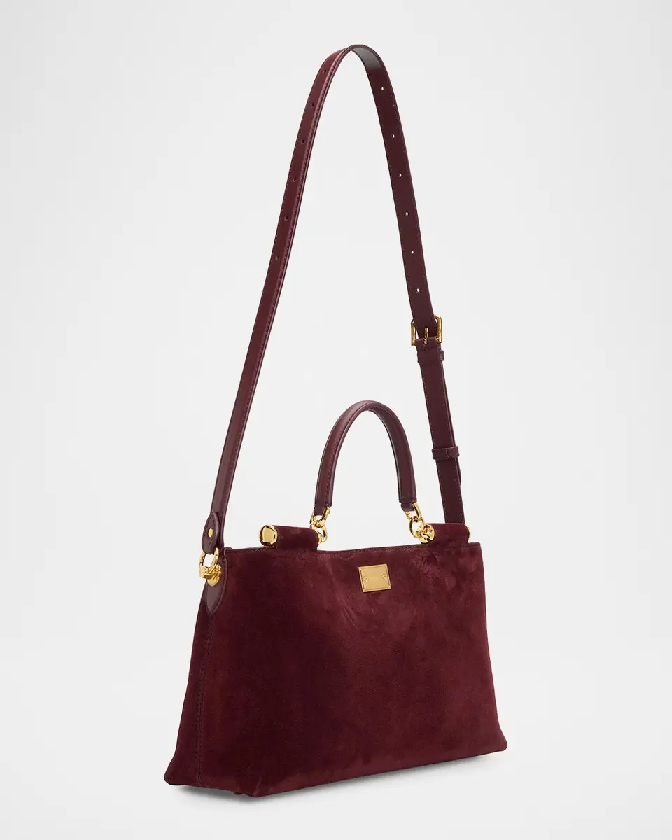 Dolce & Gabbana Vittoria Suede Shoulder Bag | Thumbnail 3 Dolce & Gabbana Vittoria Suede Shoulder Bag | Thumbnail 3