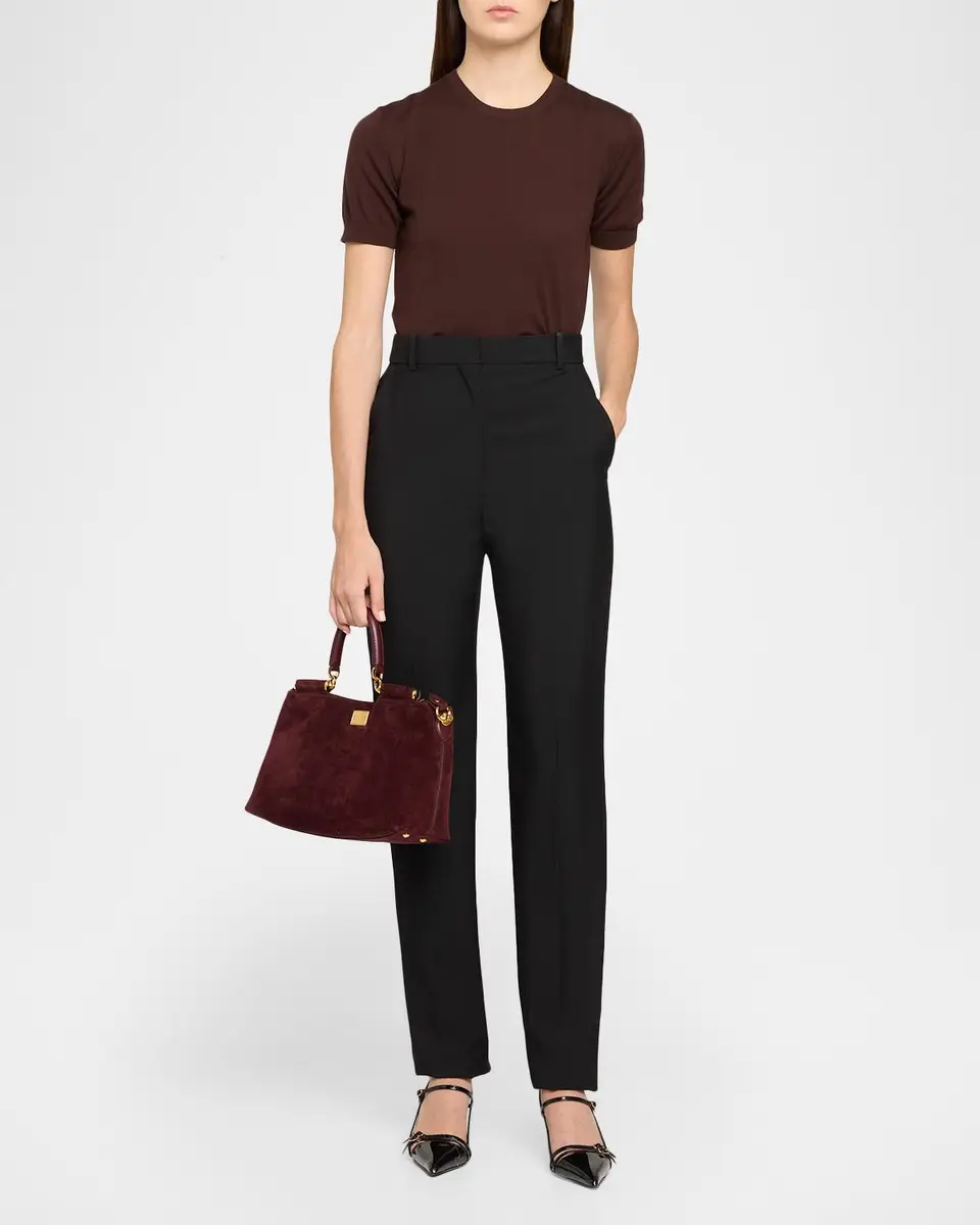 Dolce & Gabbana Vittoria Suede Shoulder Bag | Thumbnail 5 Dolce & Gabbana Vittoria Suede Shoulder Bag | Thumbnail 5