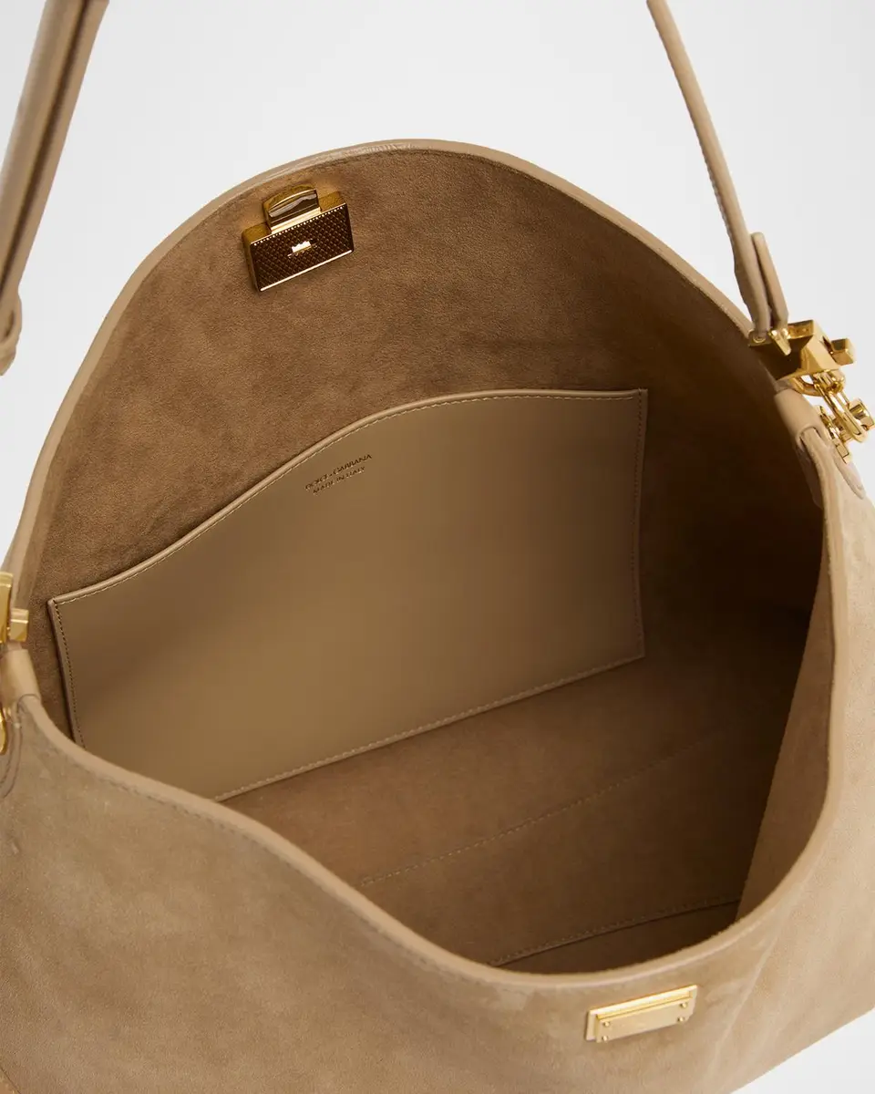 Dolce & Gabbana Vittoria Suede Shoulder Bag | Thumbnail 4 Dolce & Gabbana Vittoria Suede Shoulder Bag | Thumbnail 4