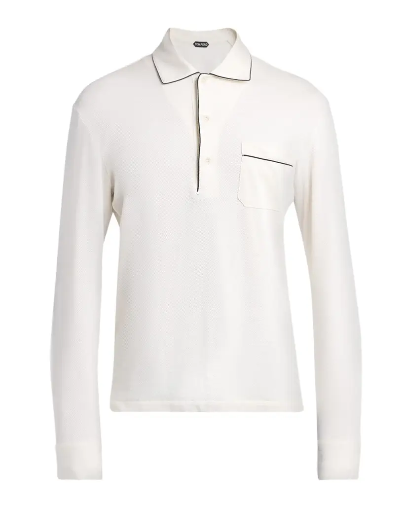 Men's Cotton Silk Piquet Polo Shirt Men's Cotton Silk Piquet Polo Shirt