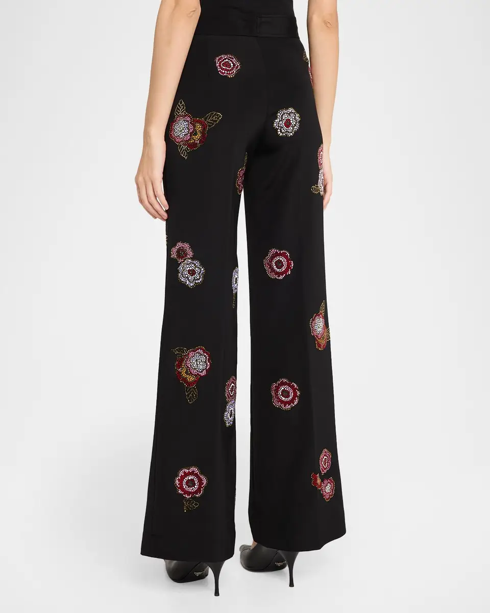 Libertine Colette Embellished Wide-Leg Silk Pants | Thumbnail 3