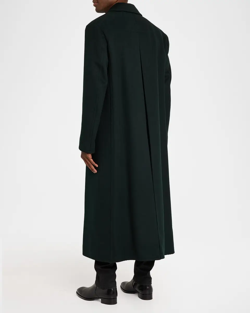 Tom Ford Men's Wool and Cashmere Melton Double-Breasted Officer Coat | Thumbnail 3 Tom Ford Men's Wool and Cashmere Melton Double-Breasted Officer Coat | Thumbnail 3