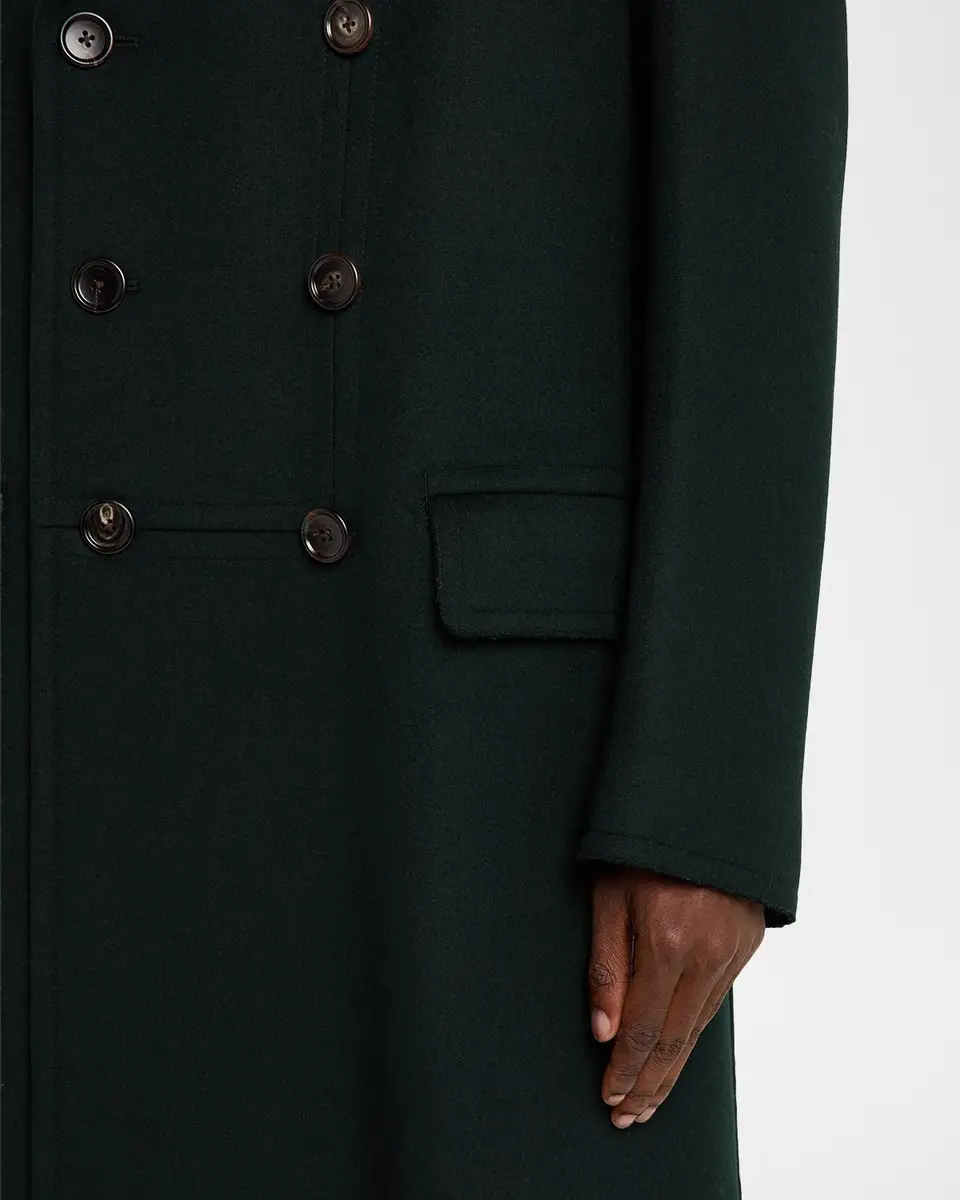 Tom Ford Men's Wool and Cashmere Melton Double-Breasted Officer Coat | Thumbnail 5 Tom Ford Men's Wool and Cashmere Melton Double-Breasted Officer Coat | Thumbnail 5