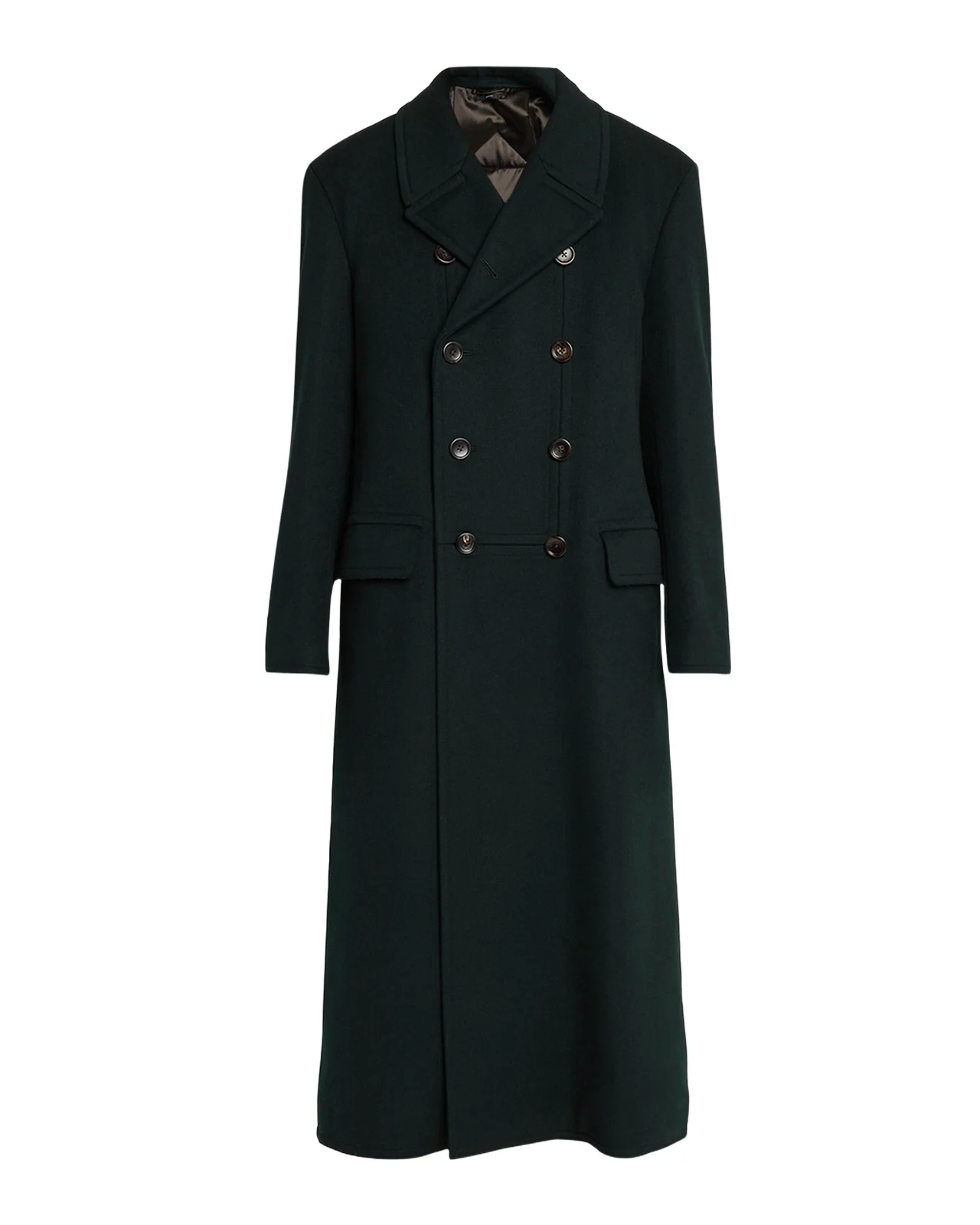 Men's Wool and Cashmere Melton Double-Breasted Officer Coat Men's Wool and Cashmere Melton Double-Breasted Officer Coat