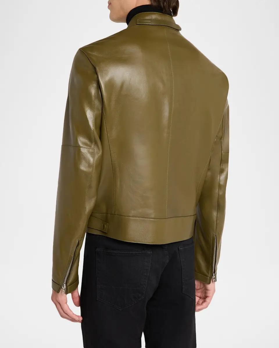 Tom Ford Men's Leather Aviator Jacket | Thumbnail 3 Tom Ford Men's Leather Aviator Jacket | Thumbnail 3