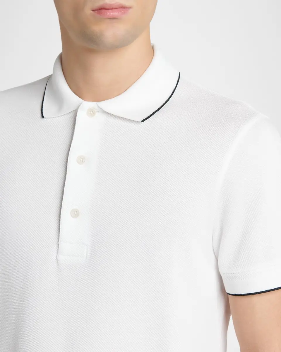 Tom Ford Men's Contrast-Trim Short-Sleeve Polo Shirt | Thumbnail 5
