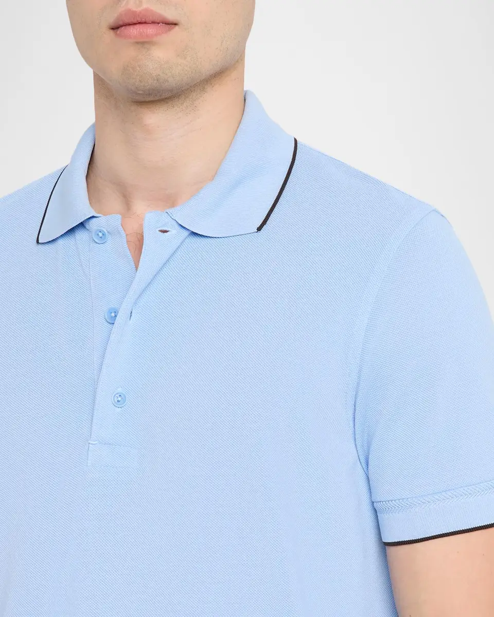 Tom Ford Men's Contrast-Trim Short-Sleeve Polo Shirt | Thumbnail 3