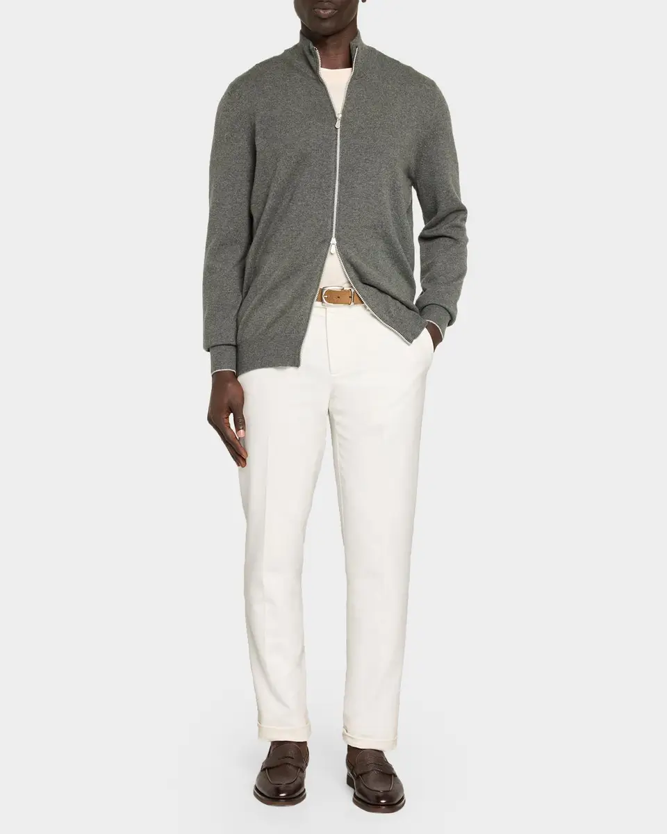 Brunello Cucinelli Men's Cashmere Full-Zip Sweater | Thumbnail 2 Brunello Cucinelli Men's Cashmere Full-Zip Sweater | Thumbnail 2