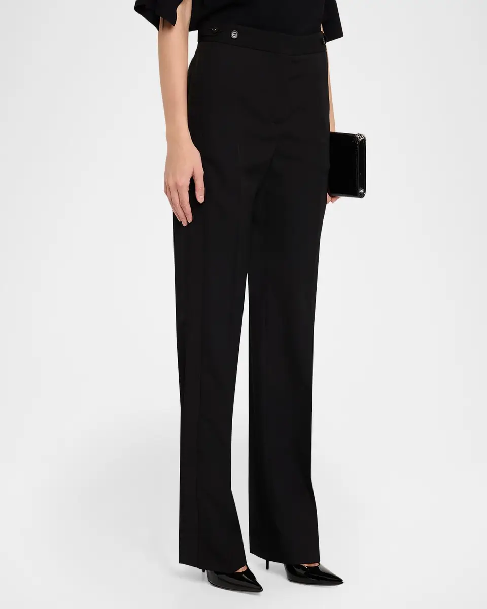 Stella McCartney High-Rise Slim-Leg Tuxedo Pants | Thumbnail 4