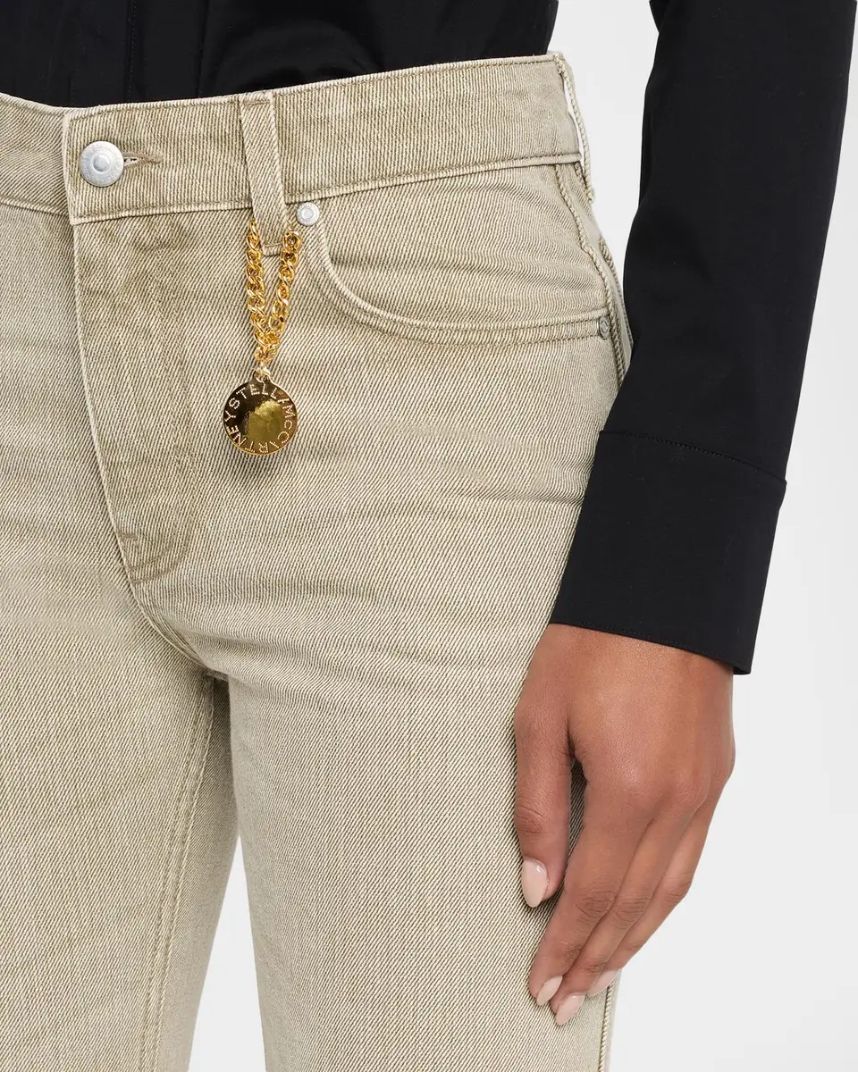Stella McCartney Mid-Rise Straight-Leg Cuffed Crop Jeans | Thumbnail 5