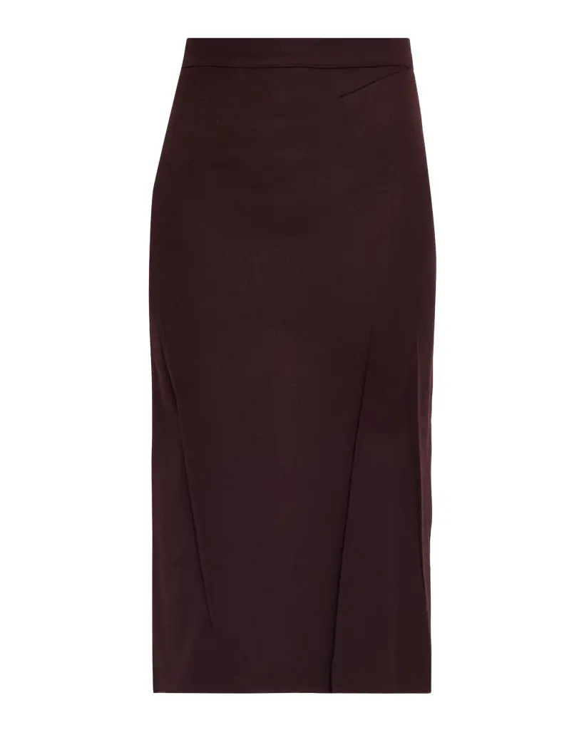 Victoria Beckham Pressed Crease Wool Tailored Midi Skirt | Image 1 Victoria Beckham Pressed Crease Wool Tailored Midi Skirt | Image 1