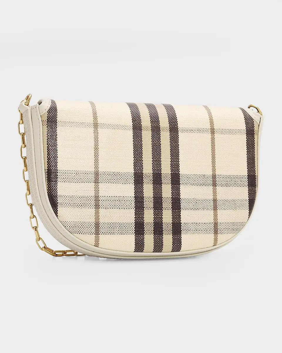 Burberry Check Cotton-Linen Blend Shoulder Bag | Thumbnail 3