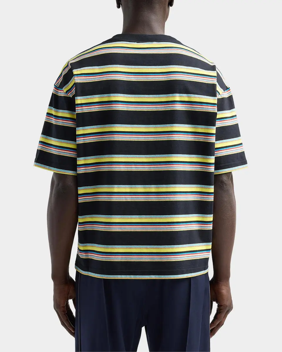 Marni Men's Multi-Stripe Cotton Relaxed-Fit Crewneck T-Shirt | Thumbnail 3 Marni Men's Multi-Stripe Cotton Relaxed-Fit Crewneck T-Shirt | Thumbnail 3