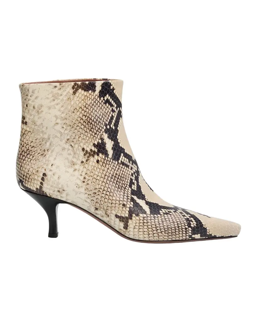 Paris Texas 60mm Rose Snake-Printed Leather Ankle Boots | Image 1 Paris Texas 60mm Rose Snake-Printed Leather Ankle Boots | Image 1