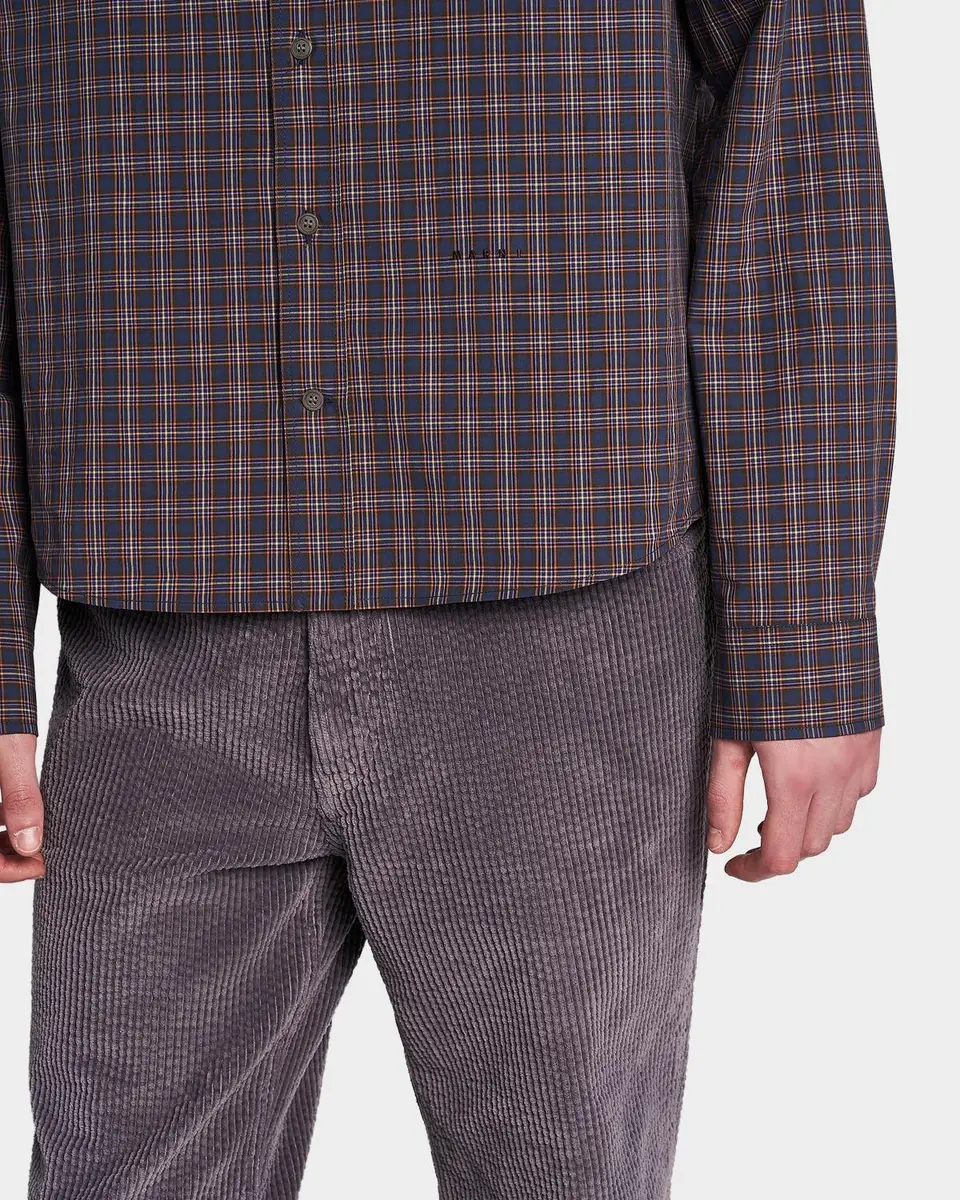 Marni Men's Plaid Cotton Shirt | Thumbnail 4 Marni Men's Plaid Cotton Shirt | Thumbnail 4