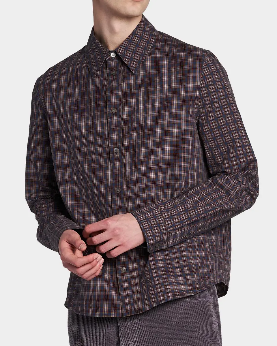 Marni Men's Plaid Cotton Shirt | Thumbnail 5 Marni Men's Plaid Cotton Shirt | Thumbnail 5