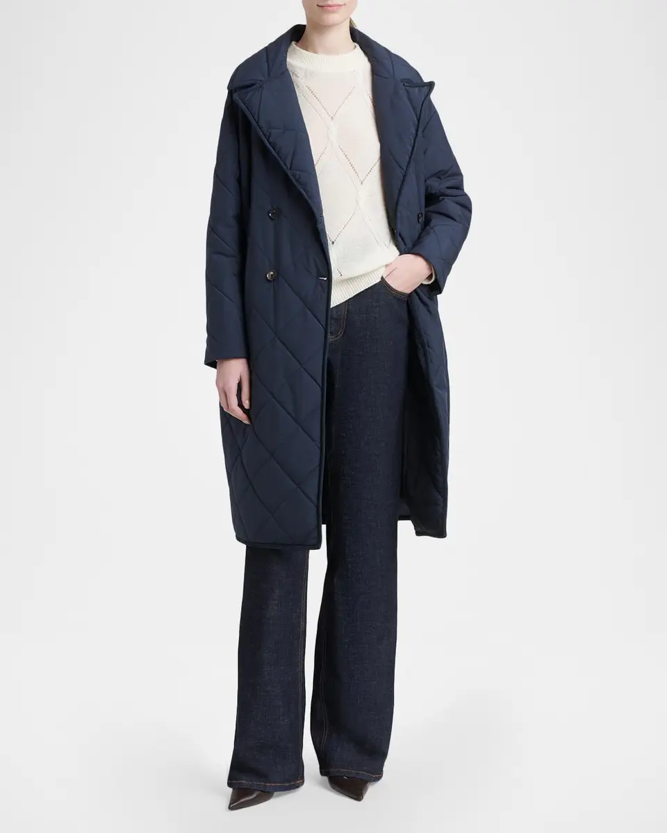 Kiton Quilted Belted Trench Coat | Thumbnail 2 Kiton Quilted Belted Trench Coat | Thumbnail 2