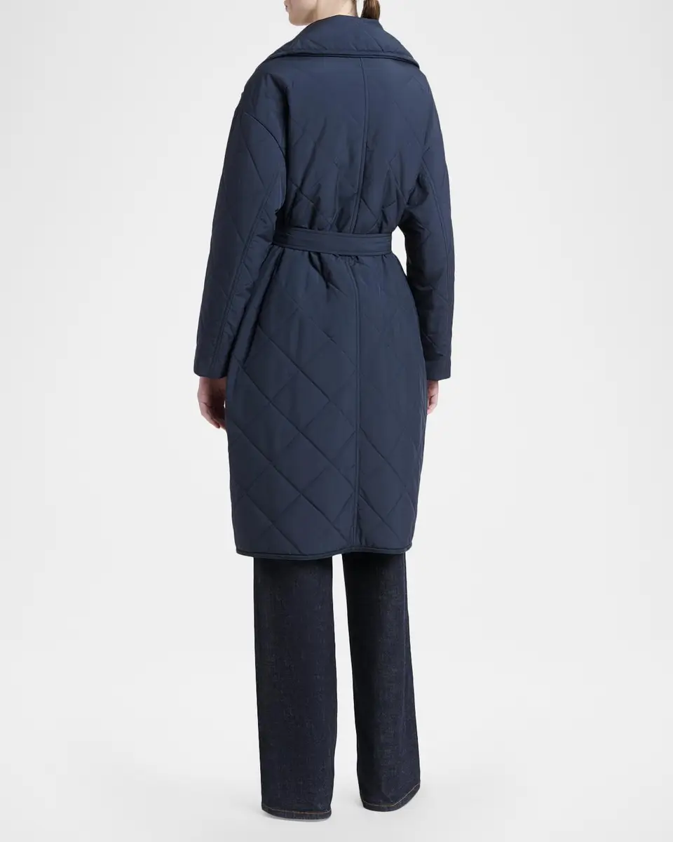 Kiton Quilted Belted Trench Coat | Thumbnail 3 Kiton Quilted Belted Trench Coat | Thumbnail 3