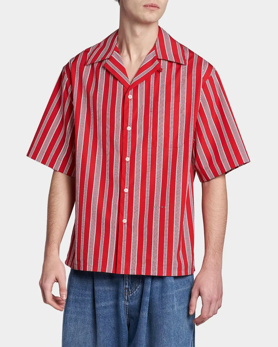 Marni Striped Cotton-Blend Camp Shirt | Thumbnail 5 Marni Striped Cotton-Blend Camp Shirt | Thumbnail 5