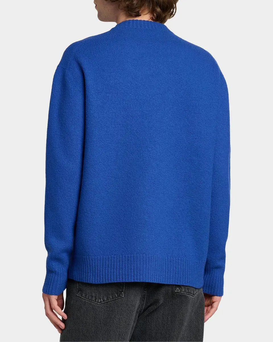 Jil Sander Men's Bouclé Wool-Cashmere Crewneck Sweater | Thumbnail 3 Jil Sander Men's Bouclé Wool-Cashmere Crewneck Sweater | Thumbnail 3