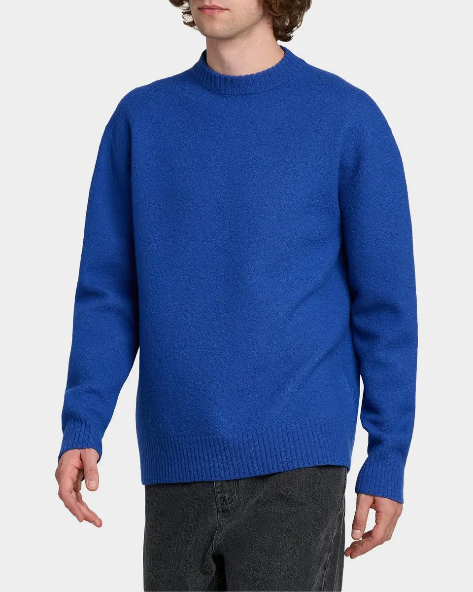 Jil Sander Men's Bouclé Wool-Cashmere Crewneck Sweater | Thumbnail 4 Jil Sander Men's Bouclé Wool-Cashmere Crewneck Sweater | Thumbnail 4