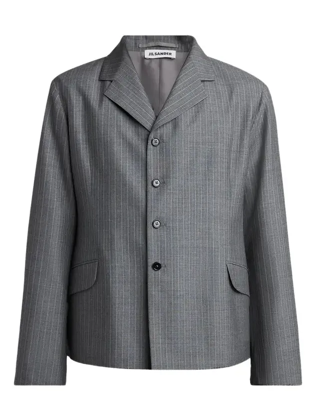 Men's Raw-Edge Wool Poplin Jacket Men's Raw-Edge Wool Poplin Jacket