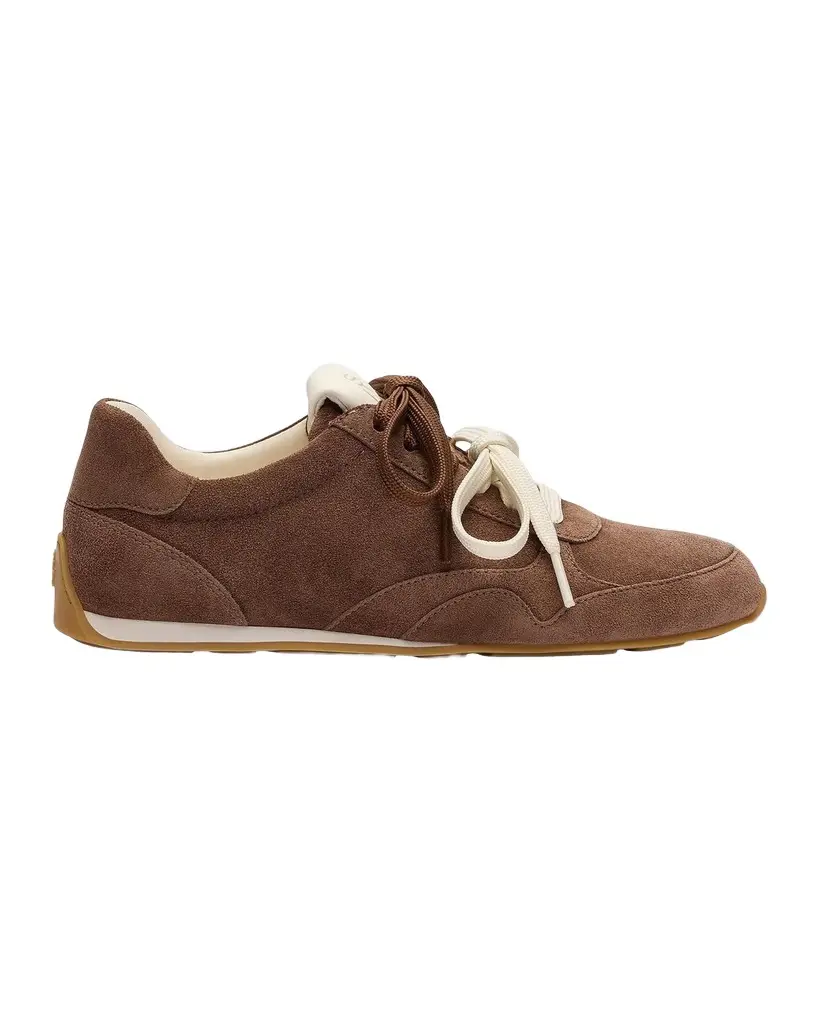 Stuart Weitzman Bond Sport Suede Low-Top Sneakers | Image 1 Stuart Weitzman Bond Sport Suede Low-Top Sneakers | Image 1