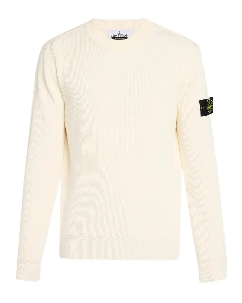Stone Island Men's Maglieria Cotton Rib Long-Sleeve T-Shirt | Image 1 Stone Island Men's Maglieria Cotton Rib Long-Sleeve T-Shirt | Image 1