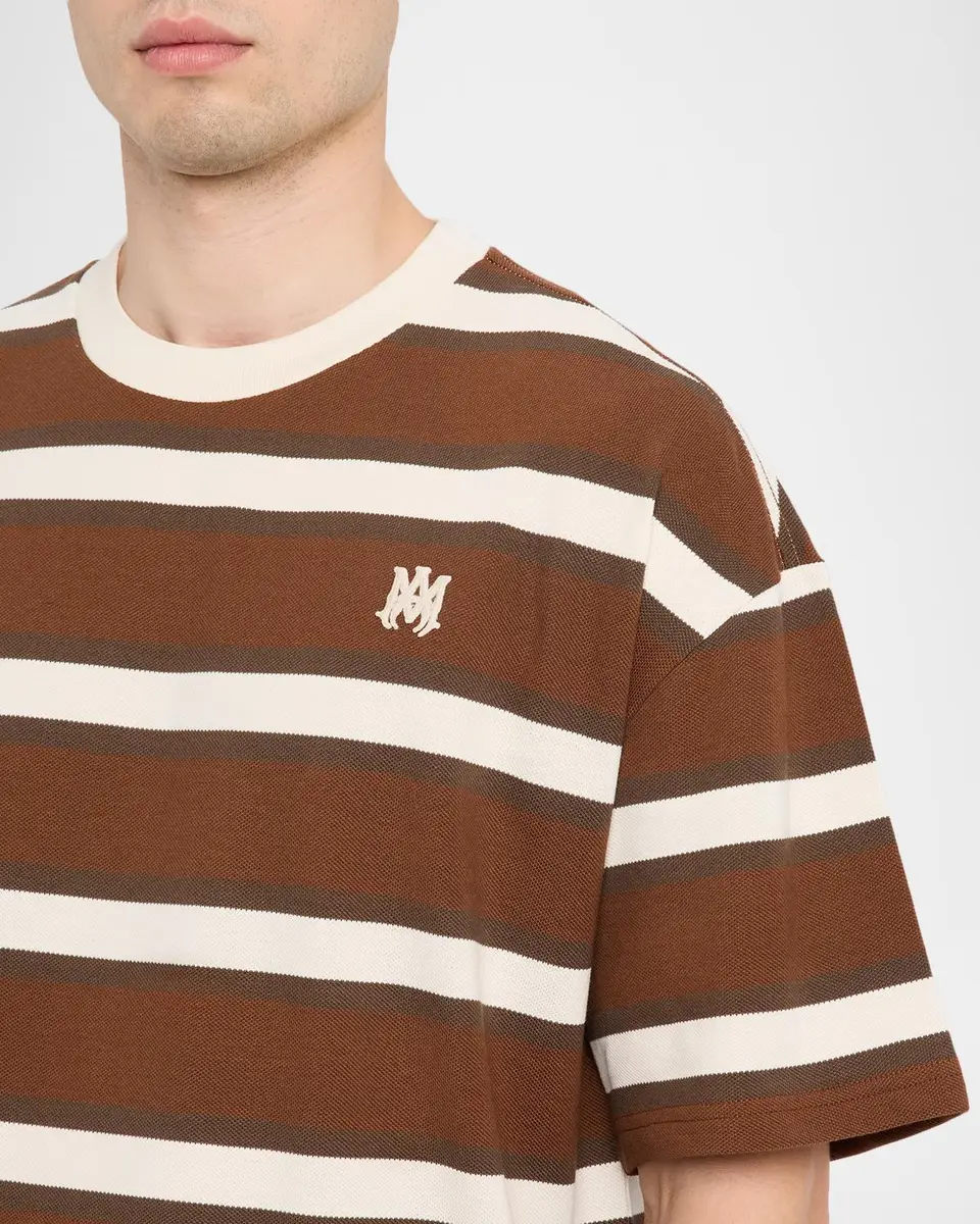 AMIRI Men's Striped Oversized Polo Shirt | Thumbnail 5 AMIRI Men's Striped Oversized Polo Shirt | Thumbnail 5