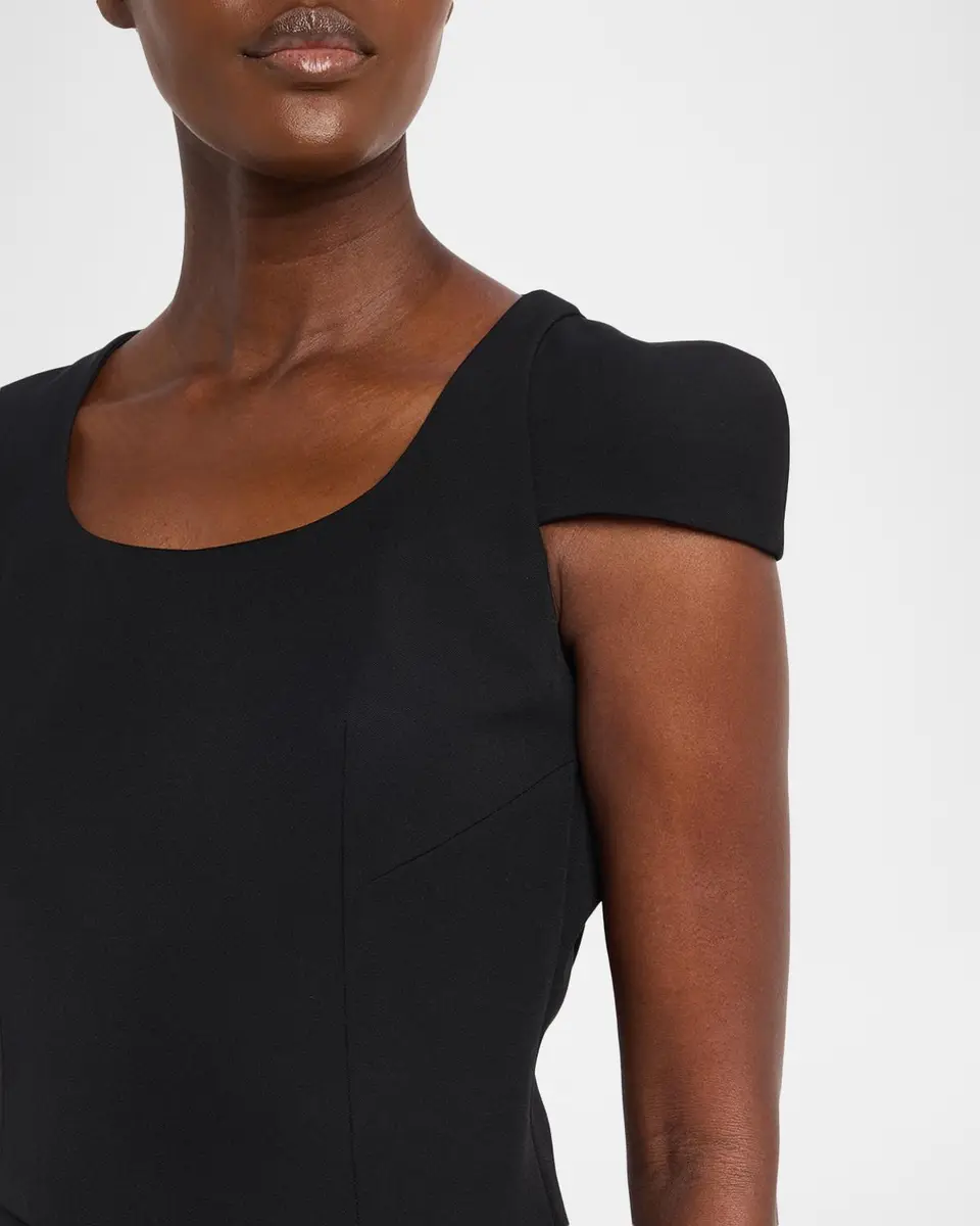 Alexander McQueen Tailored Cap-Sleeve Draped Mini Dress | Thumbnail 5 Alexander McQueen Tailored Cap-Sleeve Draped Mini Dress | Thumbnail 5