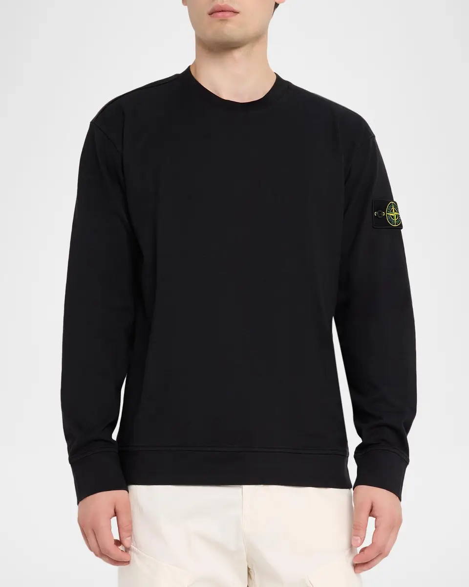 Stone Island Men's Compass Crewneck Sweatshirt | Thumbnail 4 Stone Island Men's Compass Crewneck Sweatshirt | Thumbnail 4