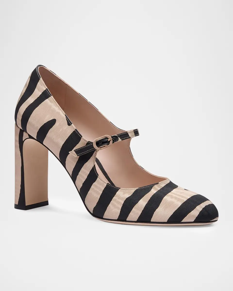Stuart Weitzman Babette 85MM Zebra-Print Mary Janes | Thumbnail 2