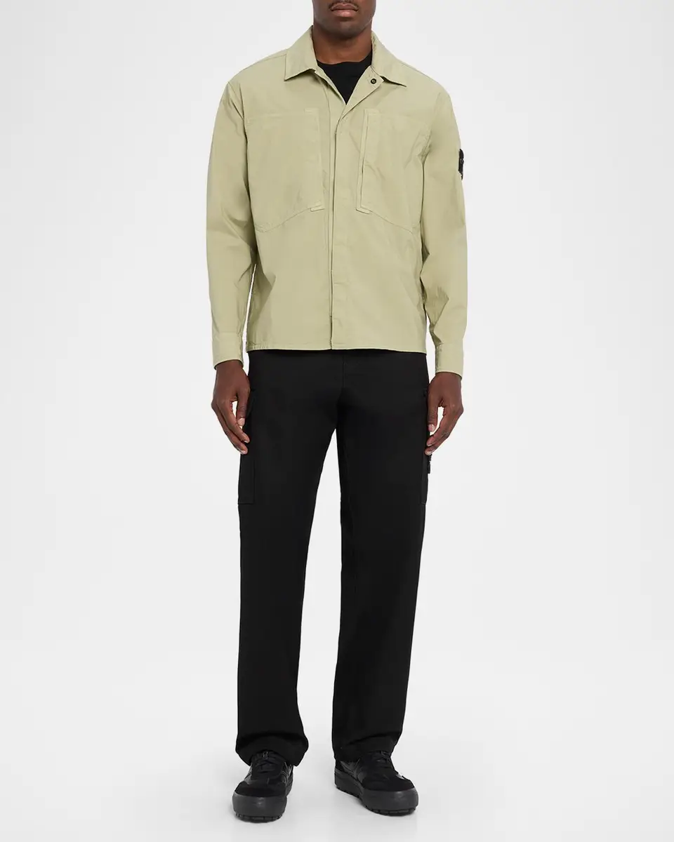 Stone Island Men's Cotton-Stretch Button-Down Shirt | Thumbnail 2 Stone Island Men's Cotton-Stretch Button-Down Shirt | Thumbnail 2