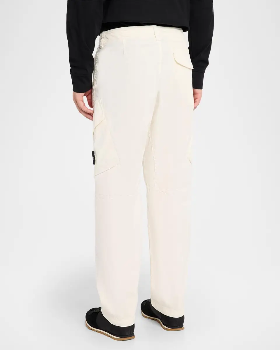 Stone Island Men's Cotton Straight-Leg Cargo Pants | Thumbnail 3 Stone Island Men's Cotton Straight-Leg Cargo Pants | Thumbnail 3
