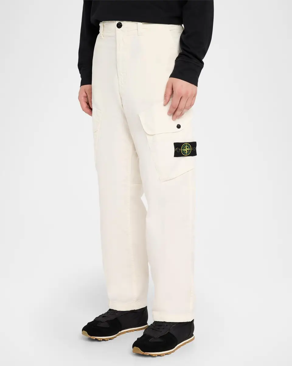 Stone Island Men's Cotton Straight-Leg Cargo Pants | Thumbnail 4 Stone Island Men's Cotton Straight-Leg Cargo Pants | Thumbnail 4