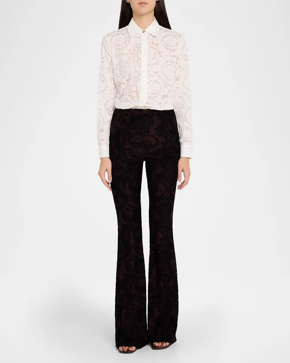 Etro Paisley Chenille Jacquard Flare Pants | Thumbnail 2 Etro Paisley Chenille Jacquard Flare Pants | Thumbnail 2