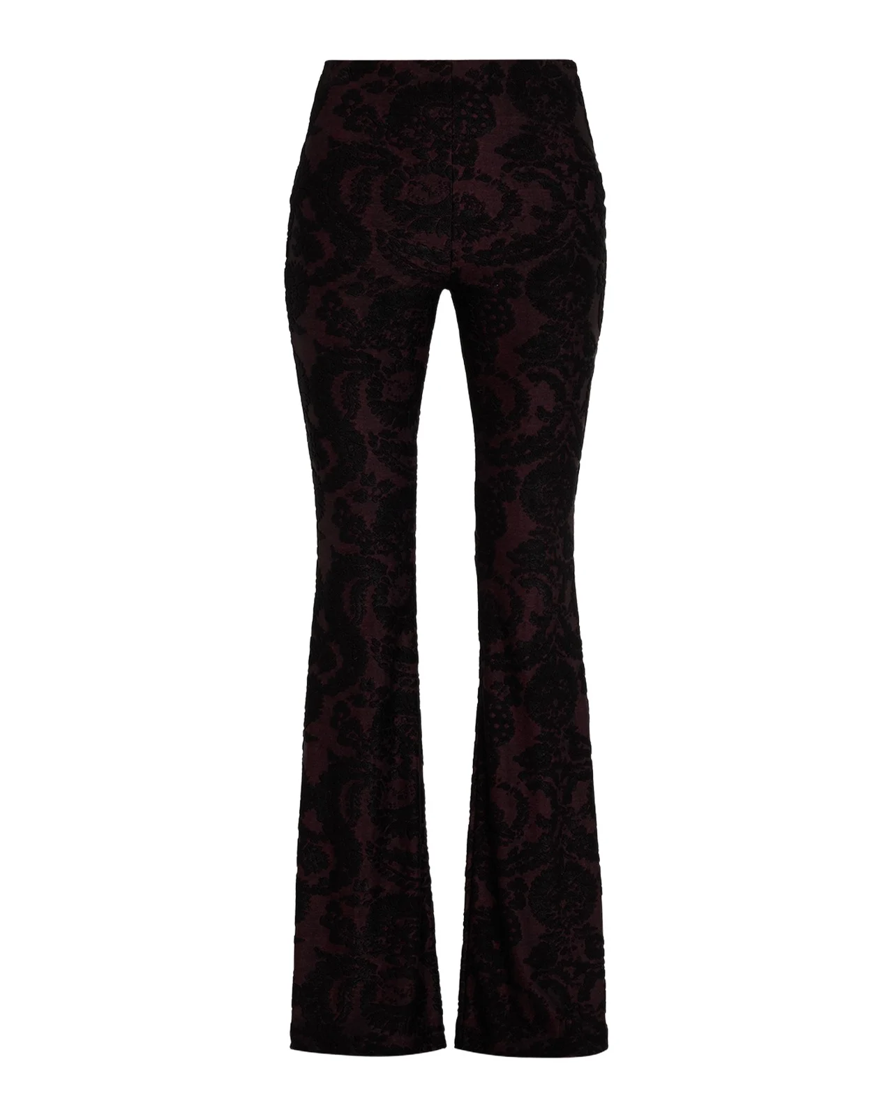 Paisley Chenille Jacquard Flare Pants