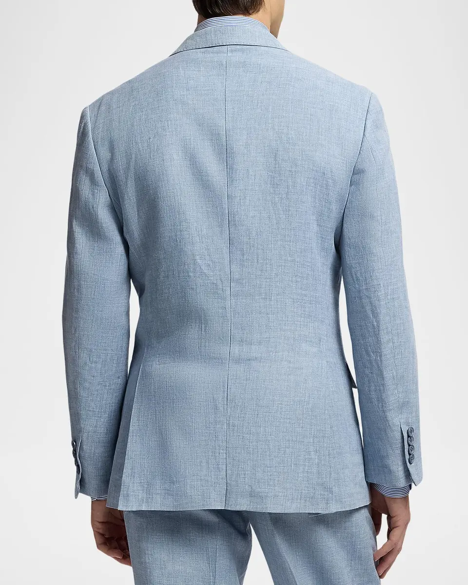 Ralph Lauren Purple Label Men's Glenn Hand-Tailored Délavé Linen Jacket | Thumbnail 3