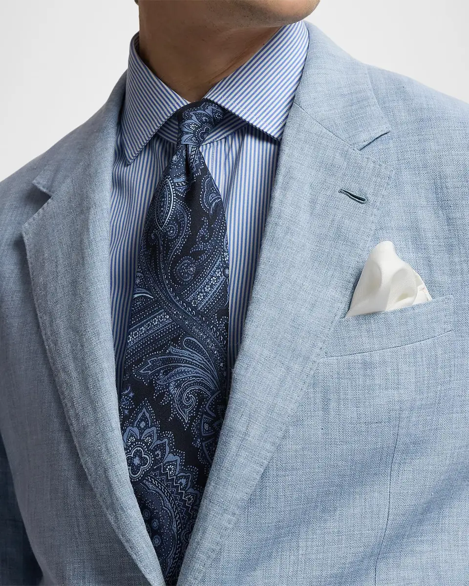 Ralph Lauren Purple Label Men's Glenn Hand-Tailored Délavé Linen Jacket | Thumbnail 5